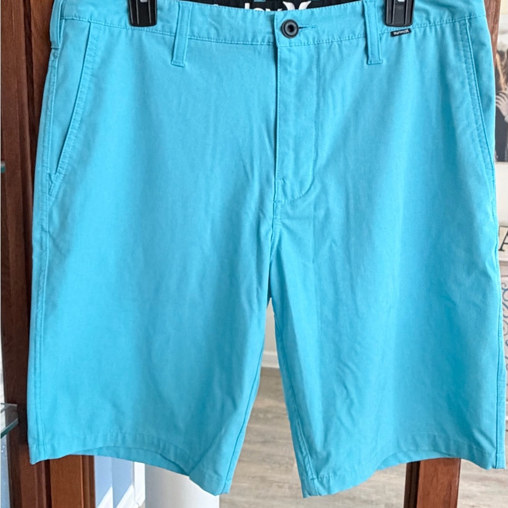 Hurley Men's Turquoise Flat-Front Chino Shorts